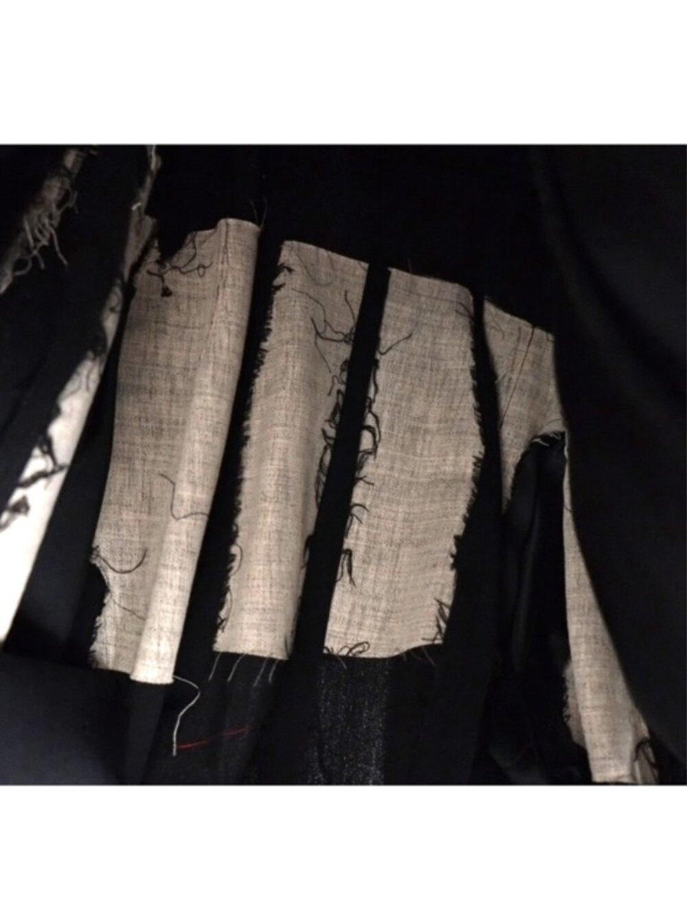 RARE c. 1940 black Saltaire swing coat w/ ribbon detail - Picture 11 of 16